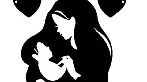 Black And White Mother's Day Clipart