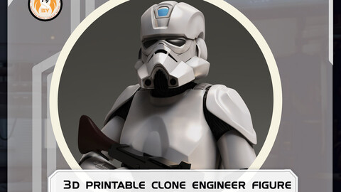 star wars 3d printable clone enginer figurine