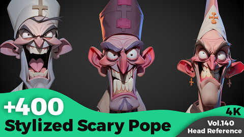 +400 Stylized Scary Pope(4k)