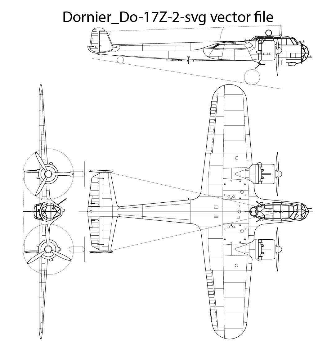 ArtStation - Dornier Do-17Z-2-svg vector file | Artworks