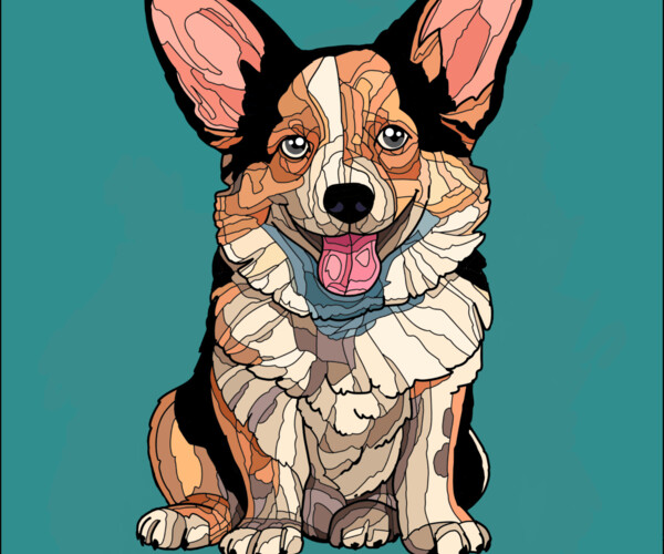 ArtStation - Corgi dog | Artworks