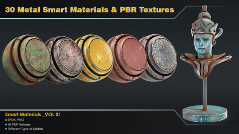30 Metal Smart materials & pbr textures