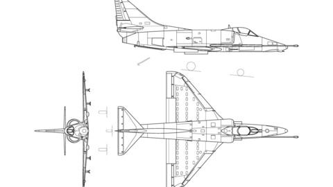 Douglas A-4E Skyhawk-svg vector file