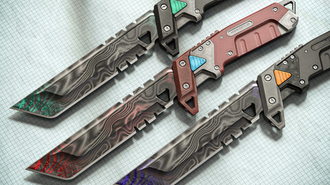 Sci-fi Knife KW PBR