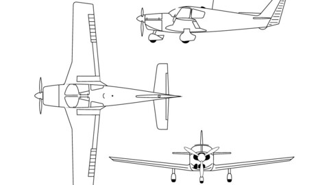 Dreiseitenansicht WA-54-svg vector file