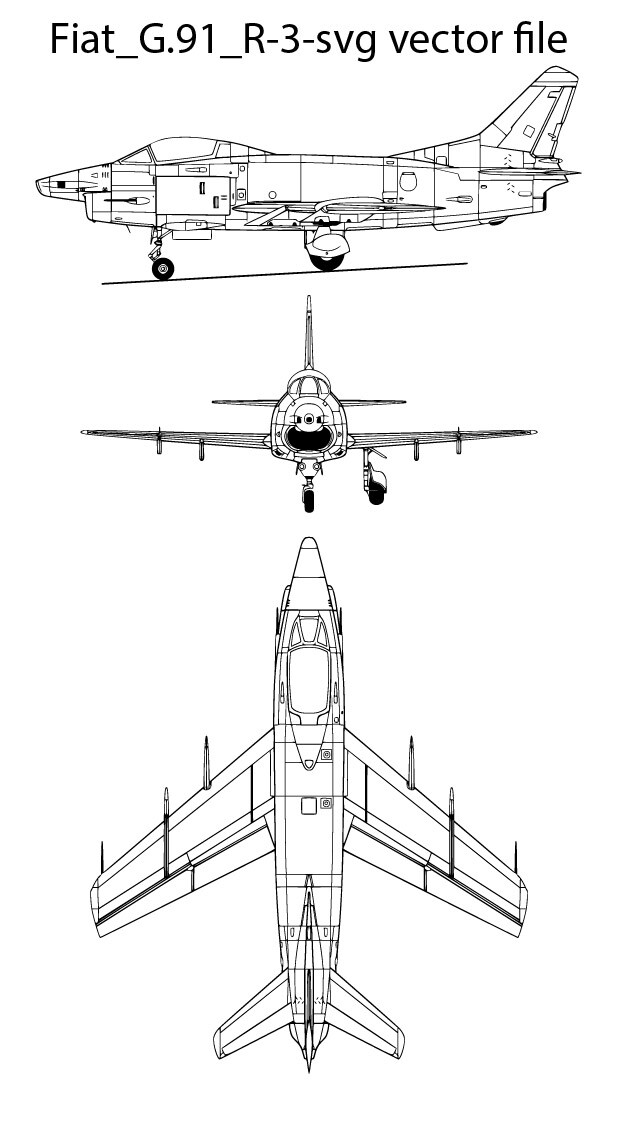 ArtStation - Fiat G.91 R-3-svg vector file | Artworks