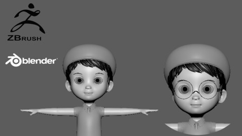 Cartoon Boy - base mesh