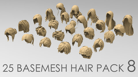 25 basemesh hair pack 8