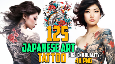 125 Japanese Art Tattoo (PNG Files)-4K- High Quality