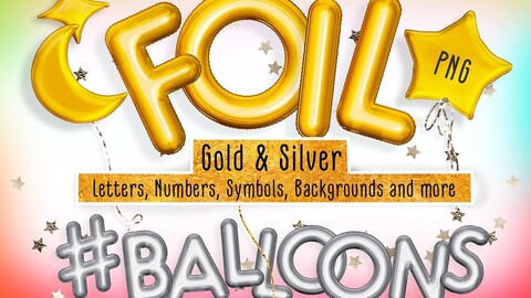 Foil Balloons Overlays