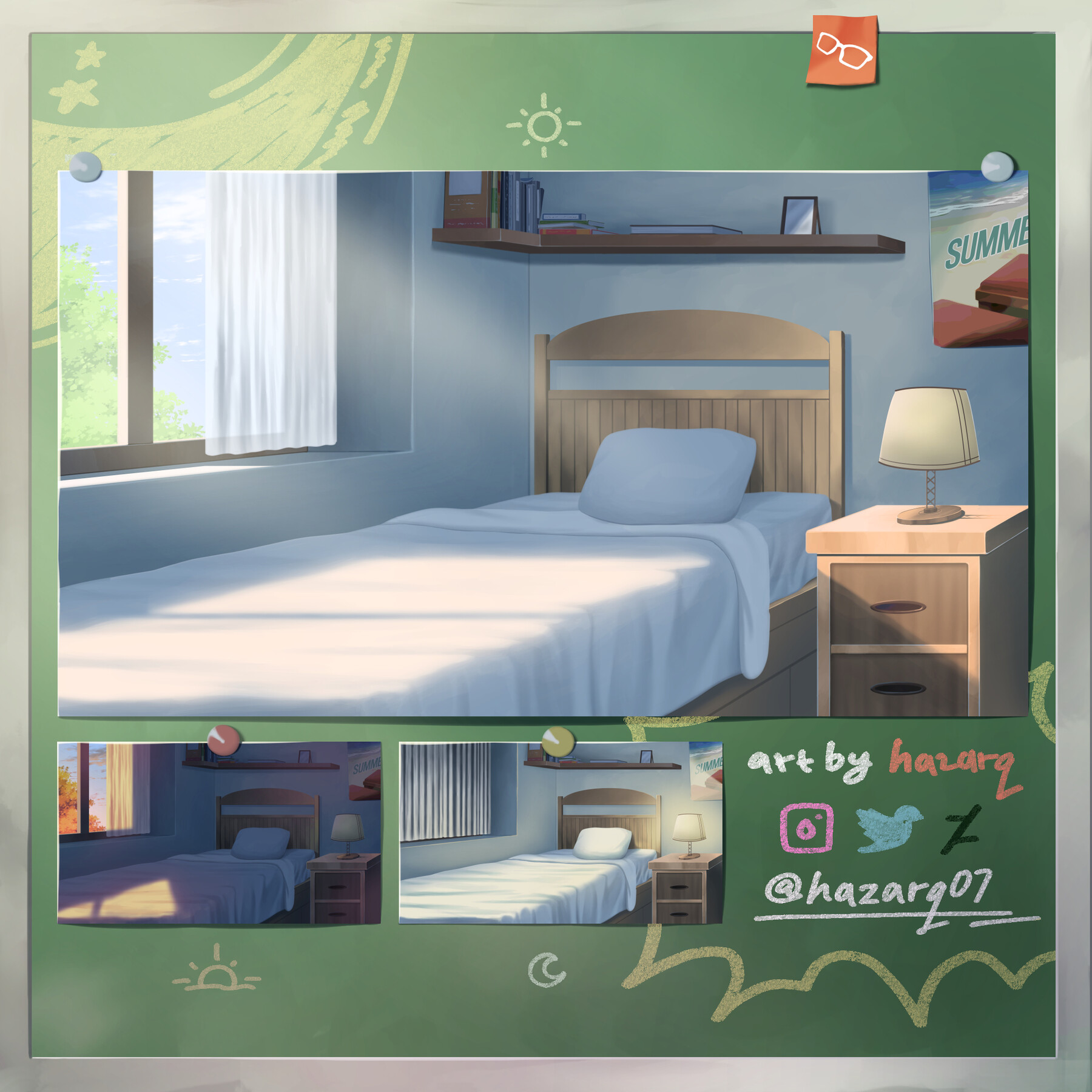 ArtStation - Bedroom - Visual Novel Background | Game Assets