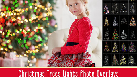 Christmas Trees Lights Overlays