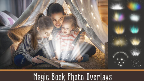Magic Book Light Photo Overlays