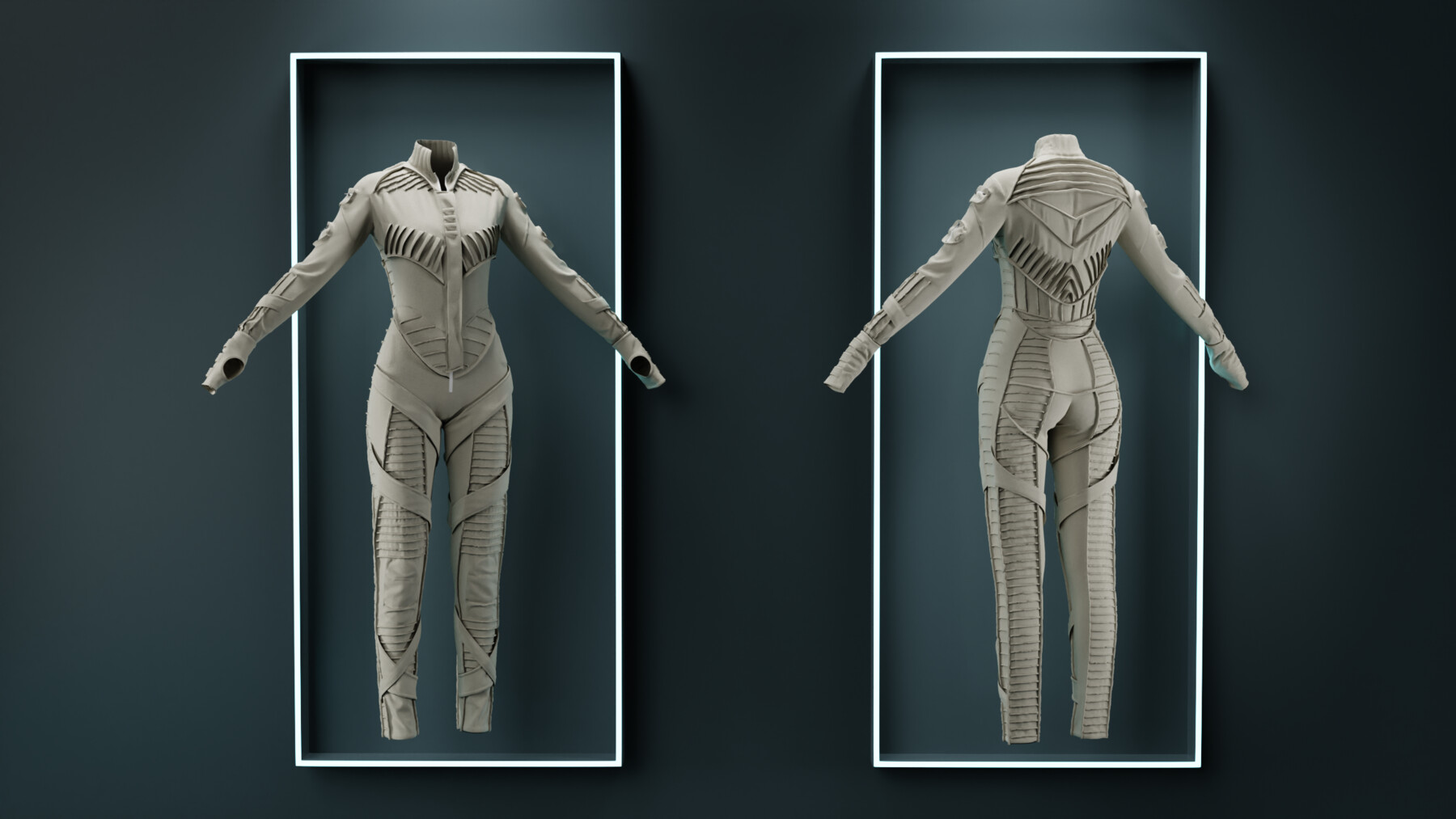 ArtStation - 5 Sci-fi Women Clothes _ Base meshes | Resources