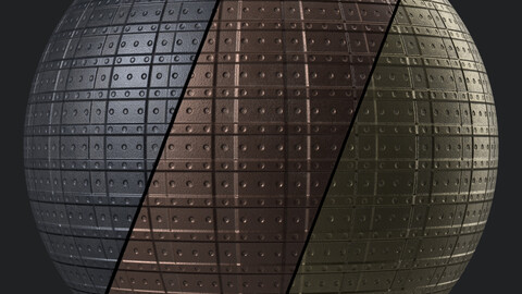 Metal Materials 64- Metal panels By Painting | Sbsar Pbr 4k Seamless