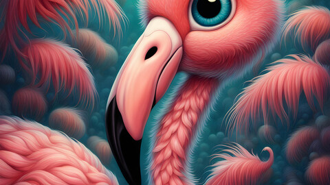 Single Flamingo