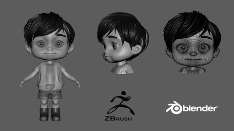 Cartoon Boy - base mesh