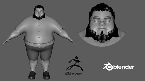 Cartoon Man - base mesh