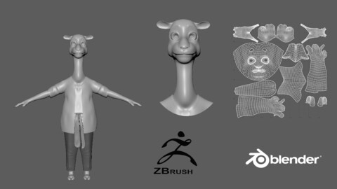 Cartoon Camel- base mesh