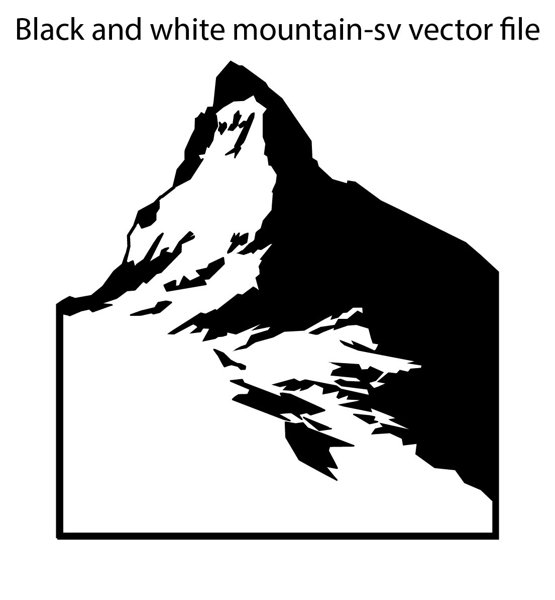 ArtStation - Black and white mountain-sv vector file | Artworks