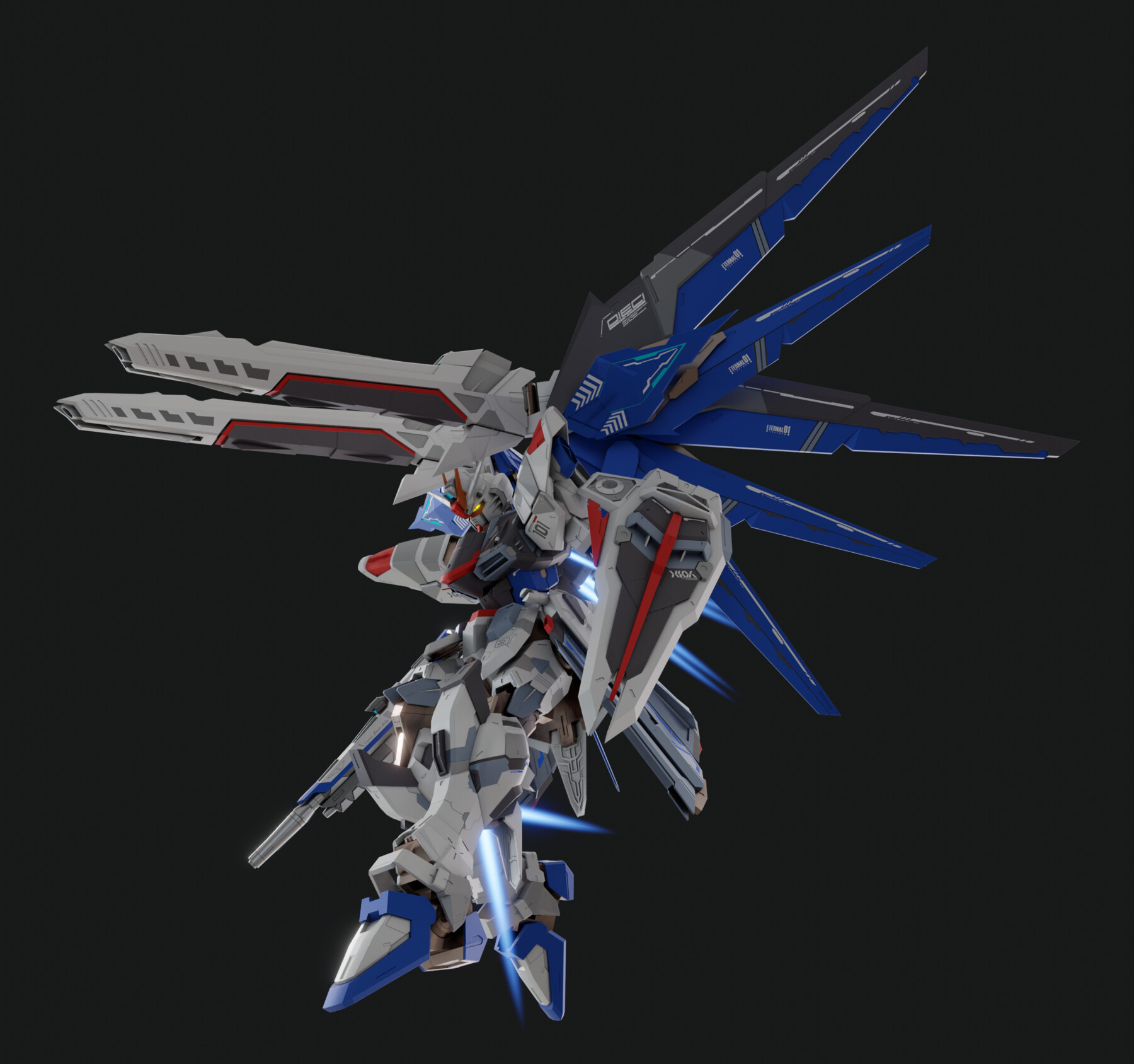 ArtStation - Freedom Gundam Custom - Rigged | Resources