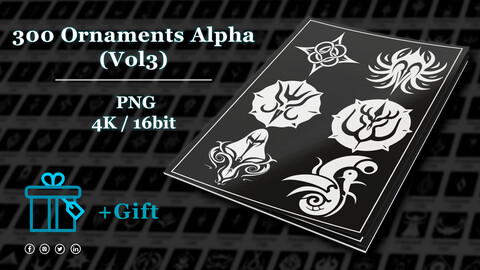 300 Ornaments Alpha Pack + 30 Gift Alpha (Vol3)