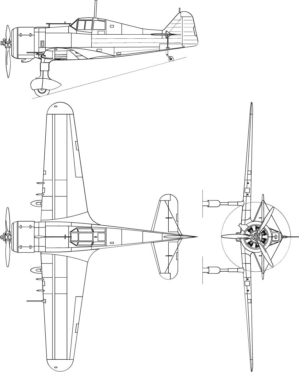 ArtStation - Fokker D.XXI 3-view line drawing-svg vector file | Artworks