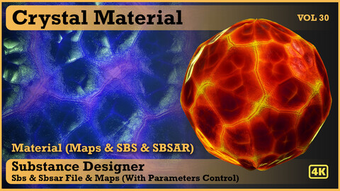 Crystal material - VOL 30 - Maps & SBS & Sbsar