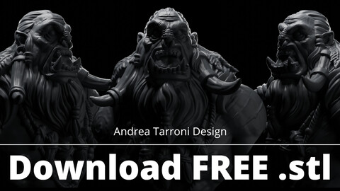 Orc Shaman Bust - Free Download