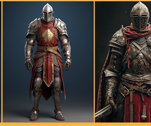 ArtStation - 505 Medieval Knight Game Character | Artworks