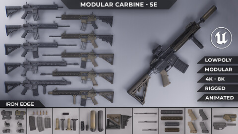 Realistic Weapon Assault Rifle - 5E - M4A1