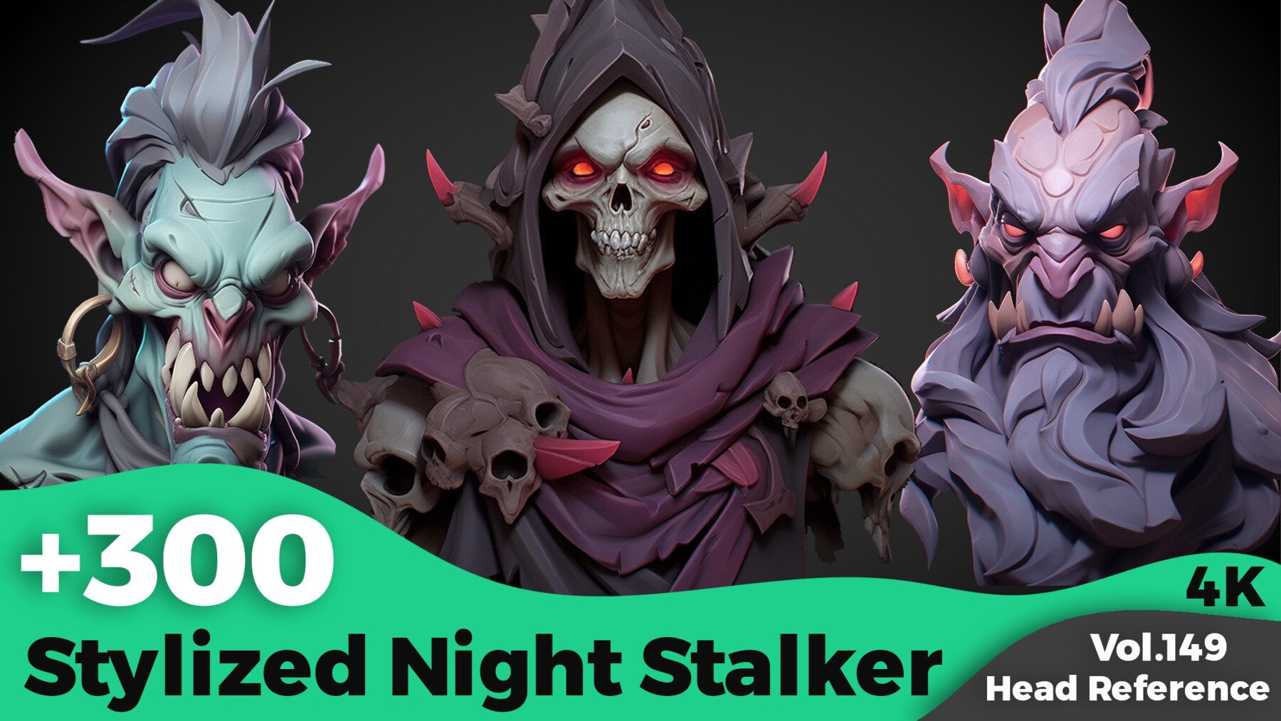 ArtStation - +300 Stylized Night Stalker Head References(4k) | Artworks