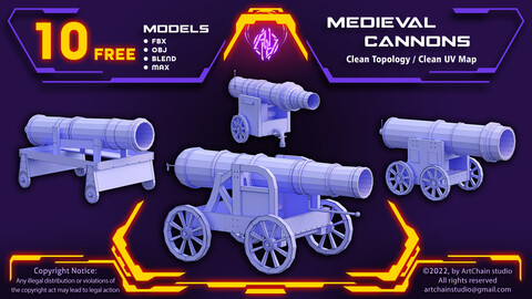 10 Medieval Cannons (FREE)