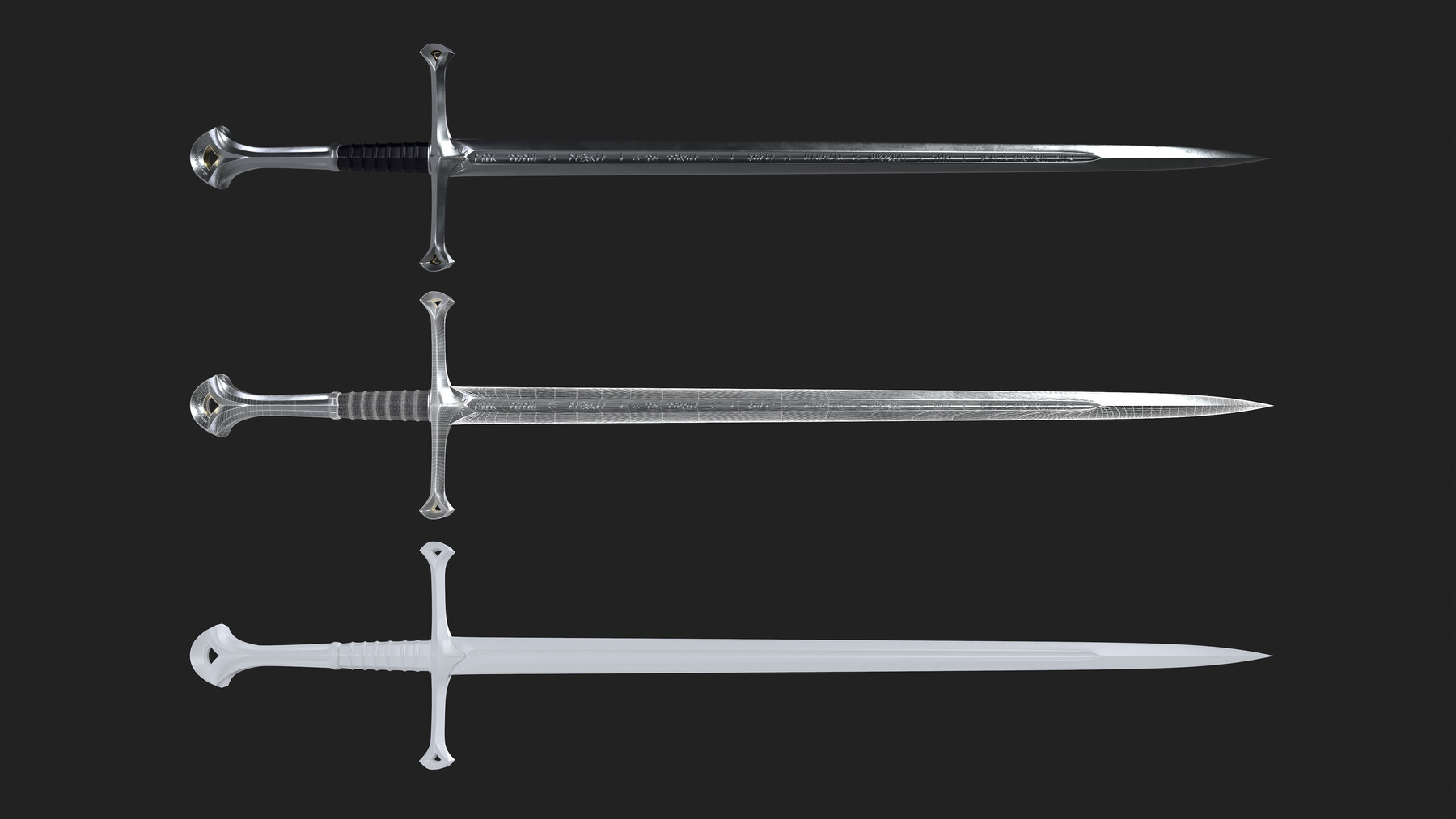 ArtStation - Anduril Sword 3D Model from 