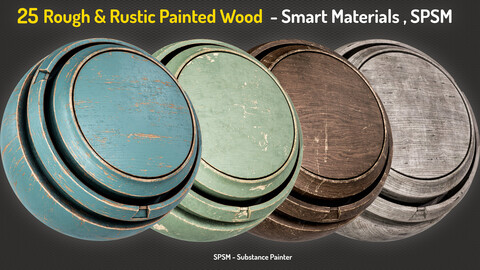 25 Painted Wood Rough & Rustic Smart Materials - Vol 1