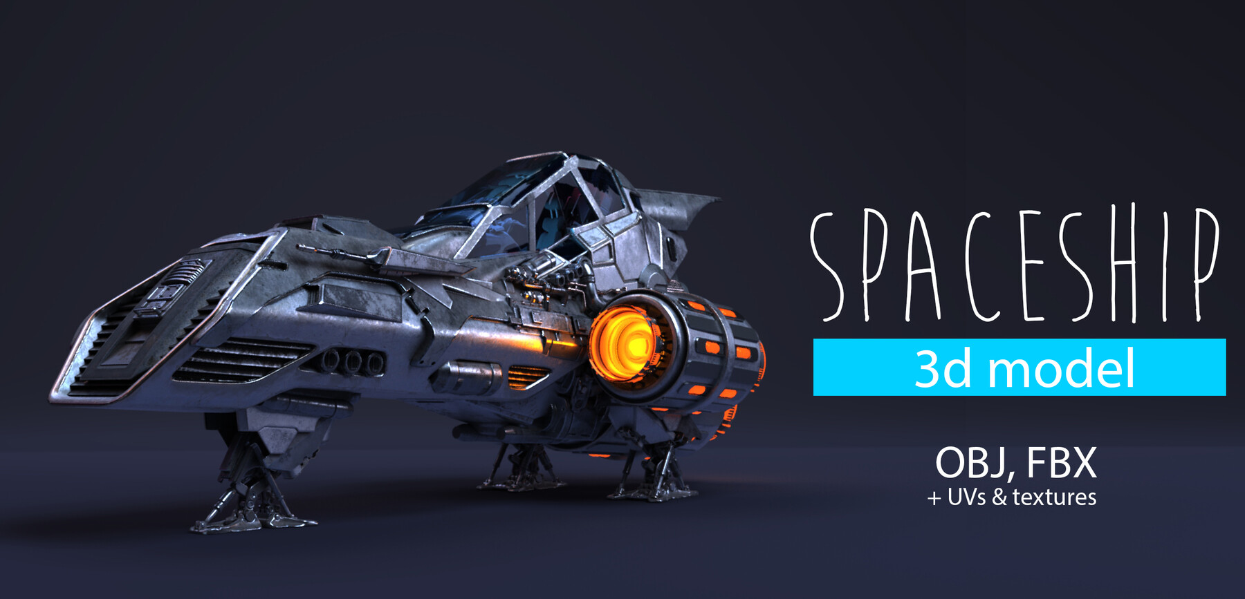 ArtStation - Spaceship_B | Game Assets