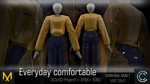 Everyday Comfortable. Clo3D. Marvelous Designer.