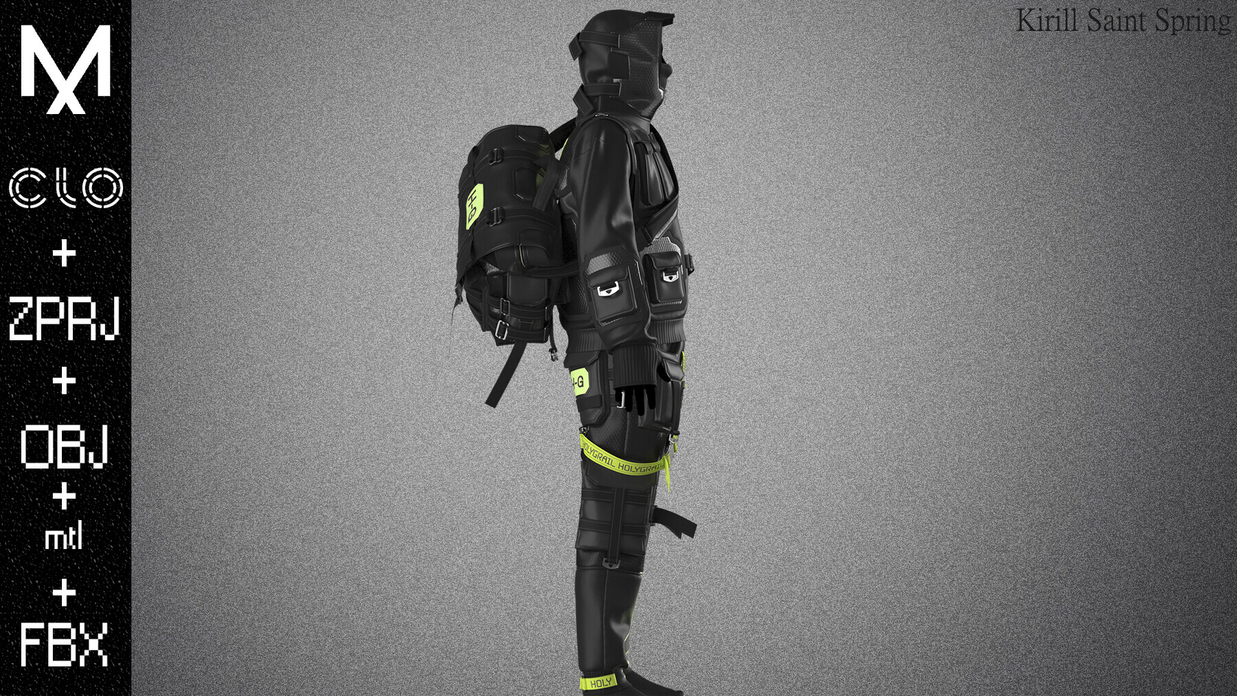 ArtStation - Sci-fi Outfit Male Marvelous designer/Clo3d OBJ mtl FBX ZPRJ