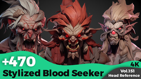 +470 Stylized Blood Seeker Head References(4k)