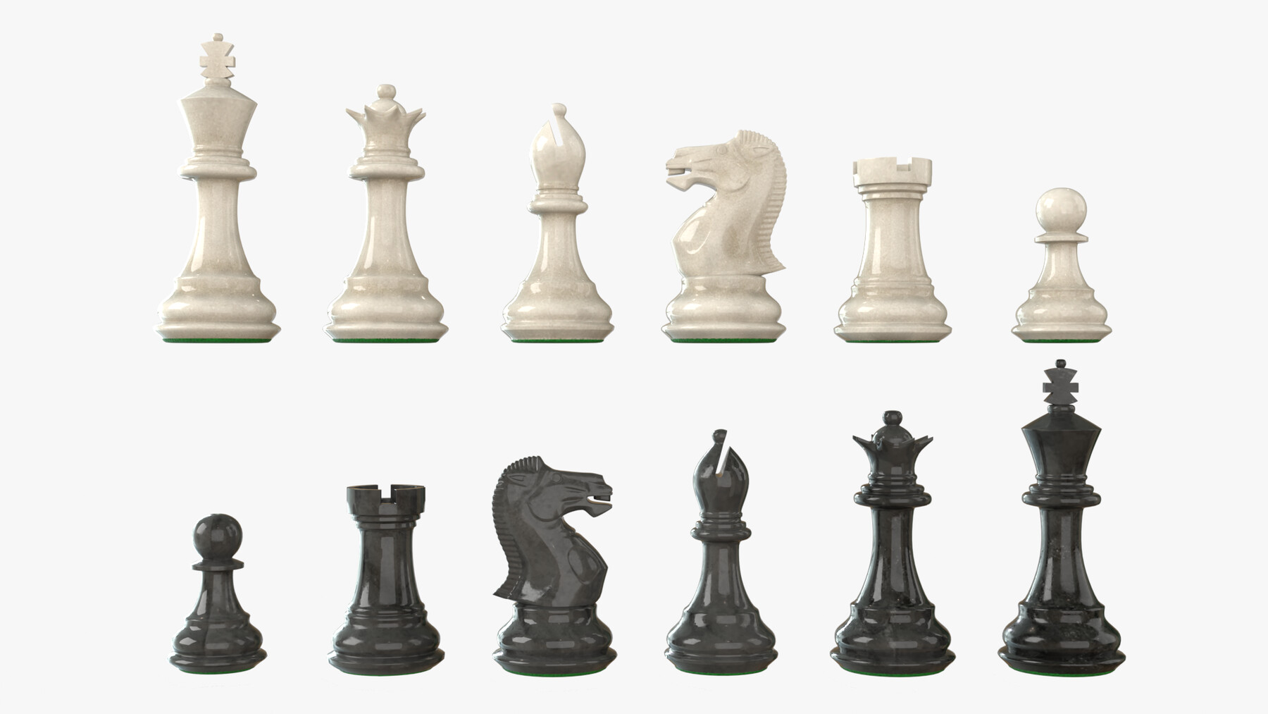 ArtStation - Black Chess, Pedestal Game Table and Chairs | Resources