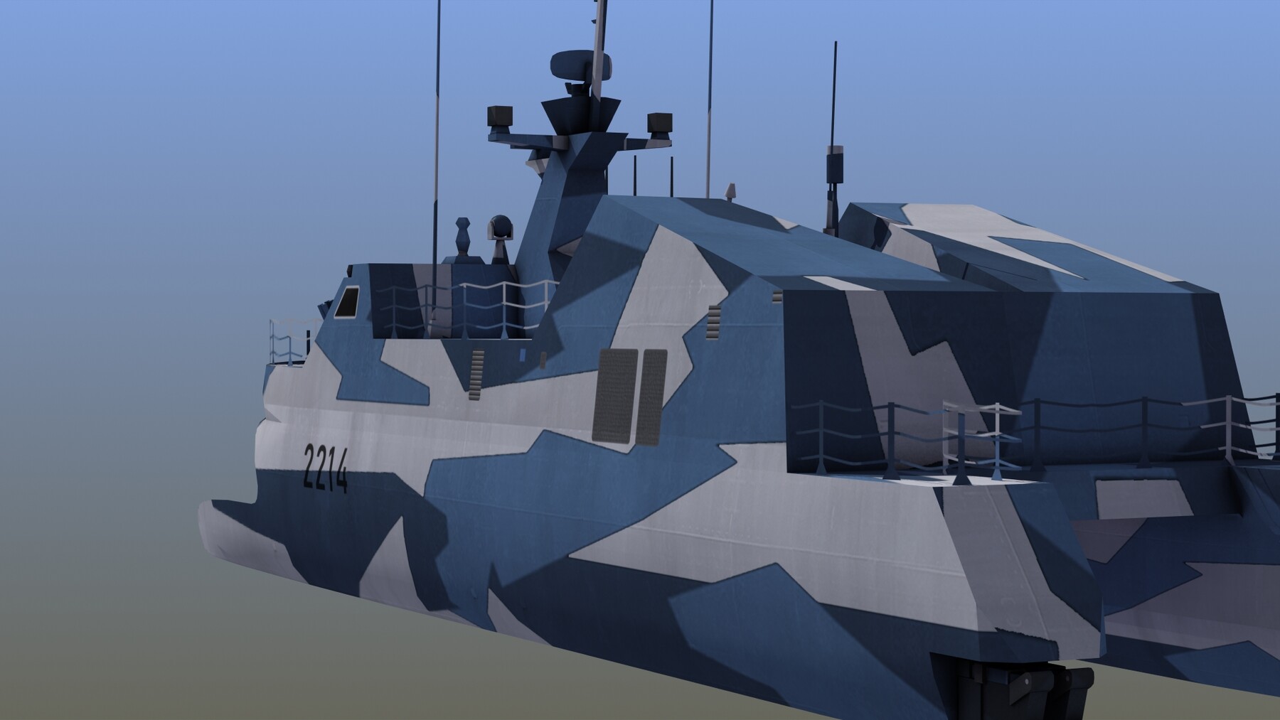 ArtStation - Type022 Houbei Missile Boat | Game Assets