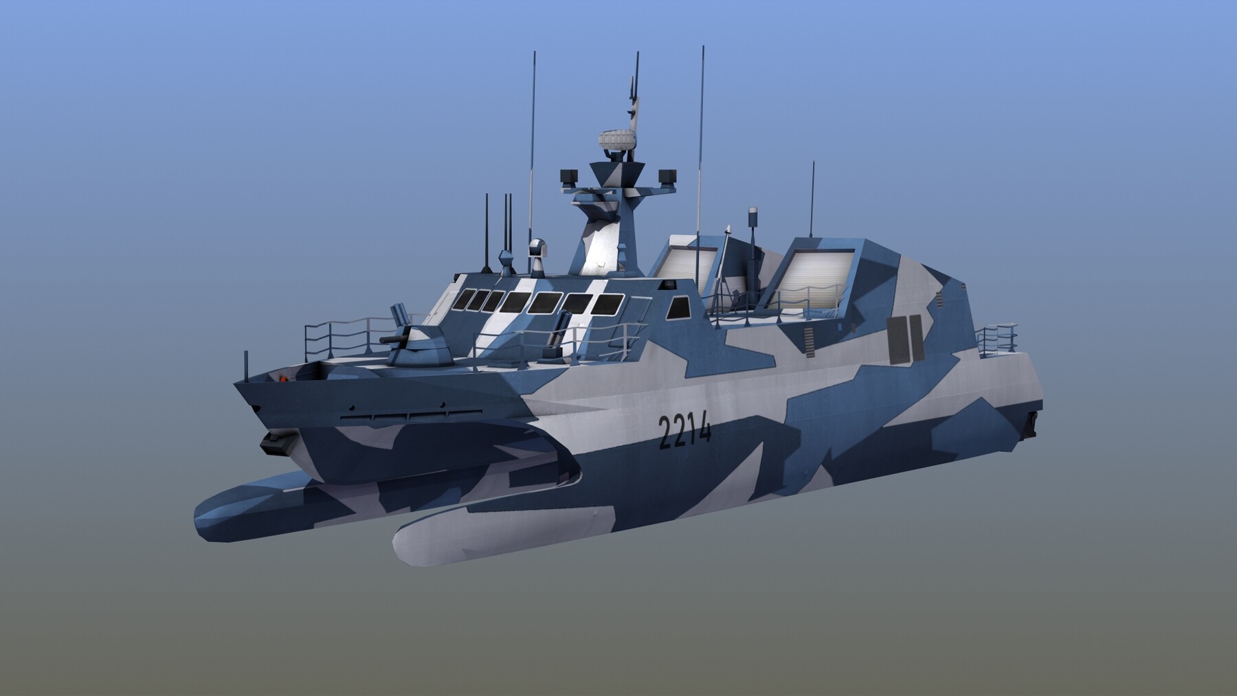 ArtStation - Type022 Houbei Missile Boat | Game Assets