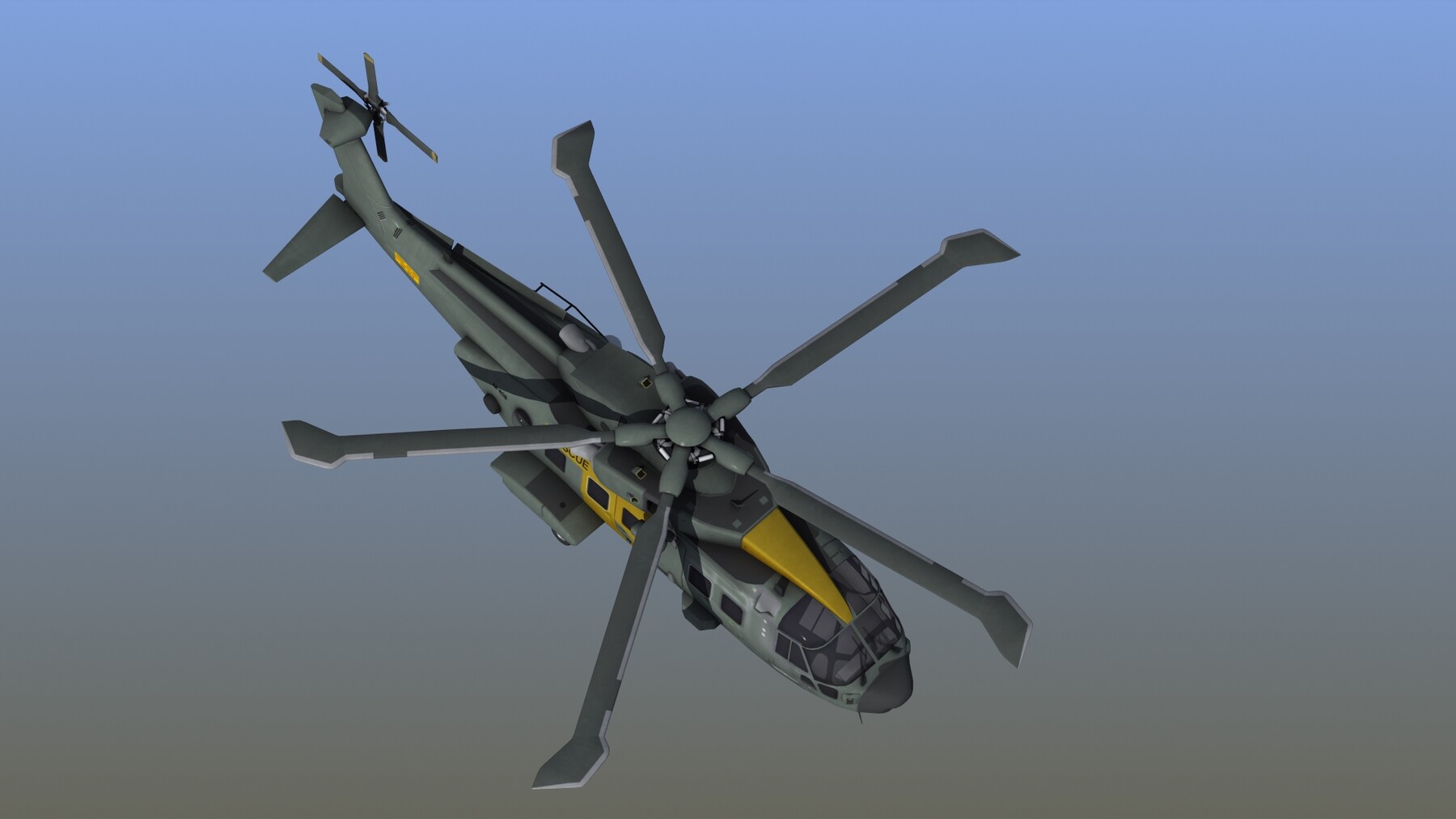 ArtStation - Merlin AH101 Helicopter | Game Assets