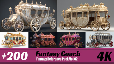 +200 Fantasy Coach  | 4K | Fantasy Reference Pack Vol.02