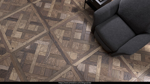 PBR - VERSAILLES FLOOR PANELS - 4K MATERIAL + SBS GRAPH.