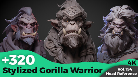 +320 Stylized Gorilla Warrior(4k)