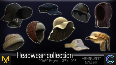 Headwear. Clo3D. Marvelous Designer.