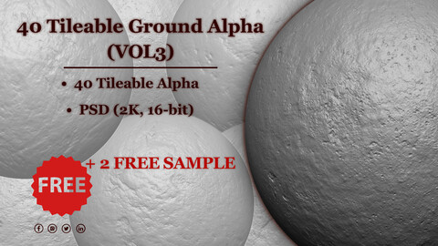 40 Ground Alphas (Seamless and Tileable - Vol 03)