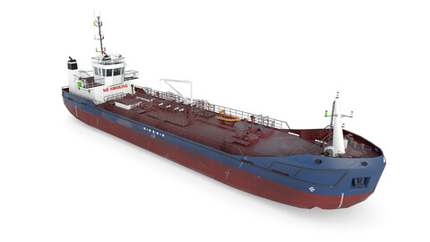 TANKER DWT800 Low-poly Blue