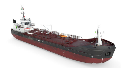 TANKER DWT800 Low-poly Black